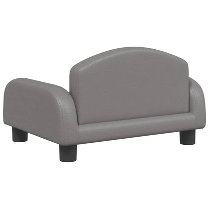 Hundebett Grau 50x40x30 cm Kunstleder