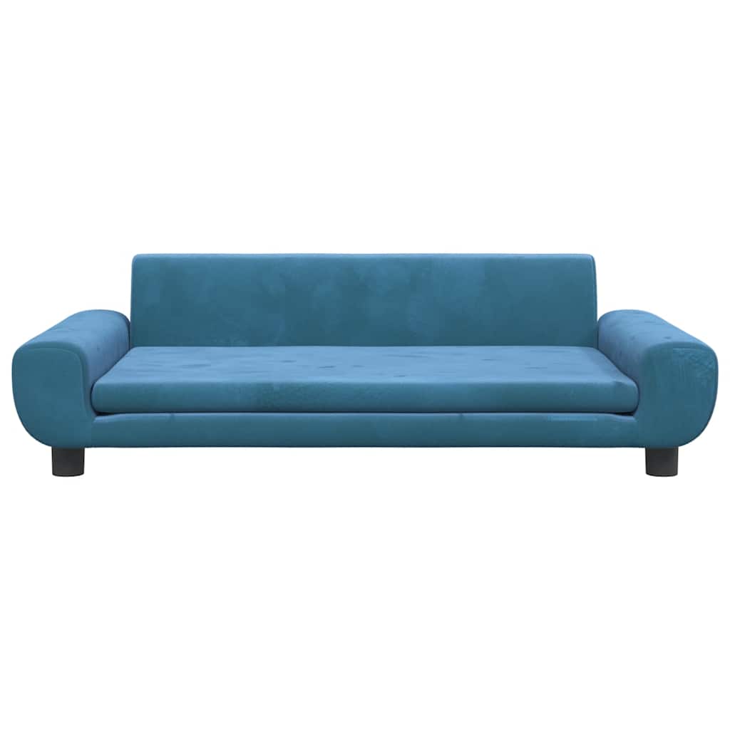 Hundebett Blau 100x54x33 cm Samt