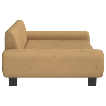 Hundebett Braun 100x54x33 cm Samt