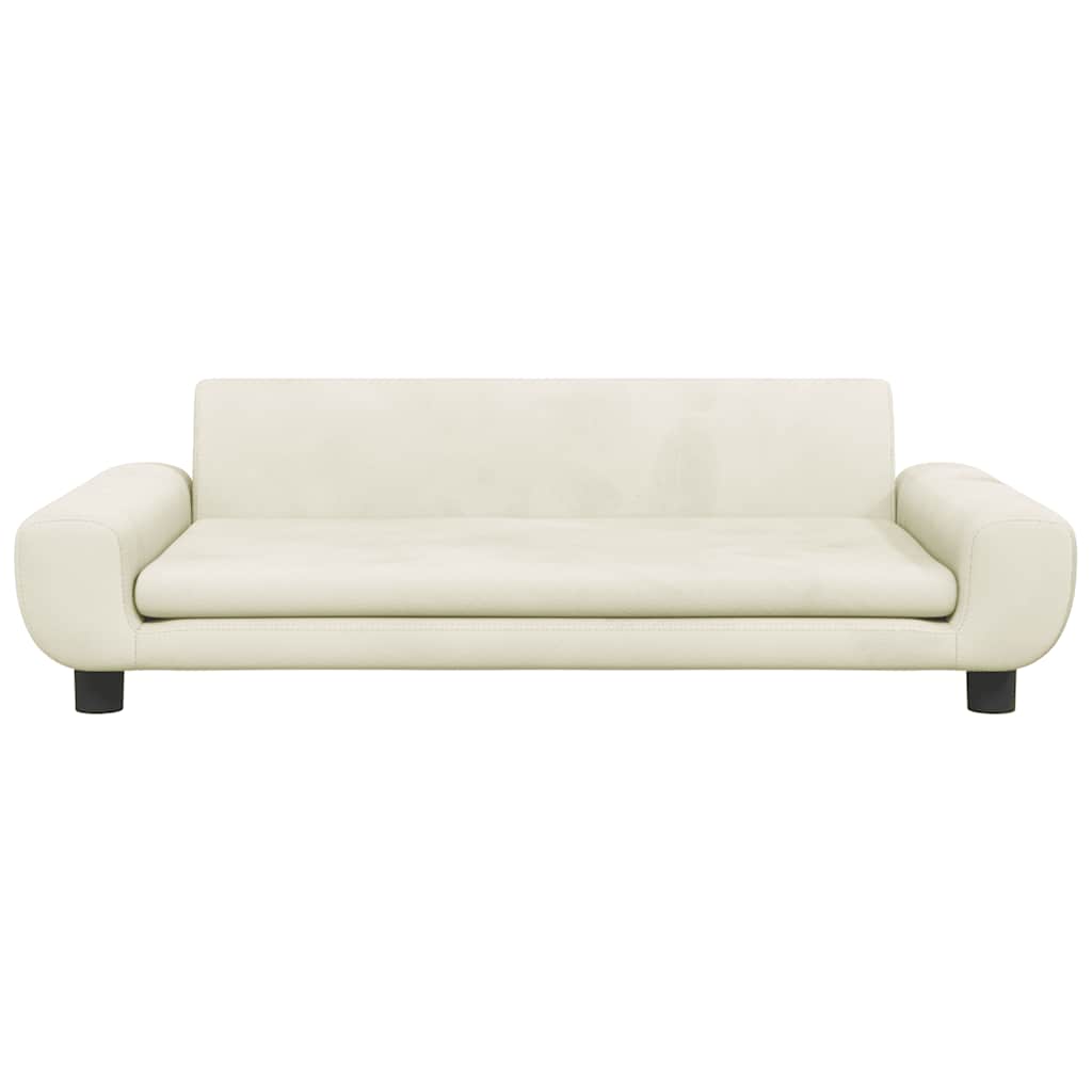Hundebett Creme 100x54x33 cm Samt