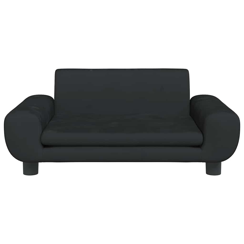 Hundebett Schwarz 70x45x33 cm Samt