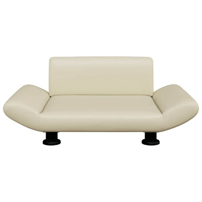 Hundebett Creme 70x45x28 cm Kunstleder