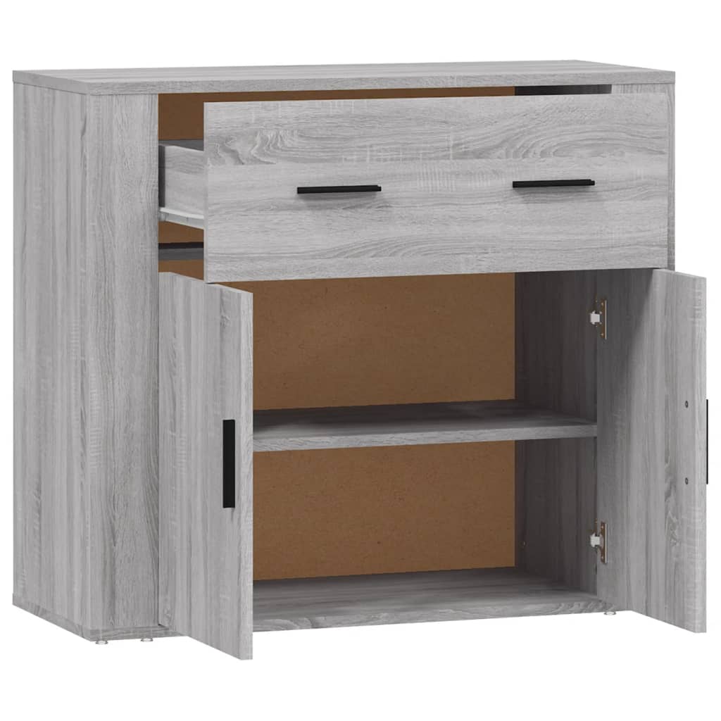 Sideboard Grau Sonoma 80x33x70 cm Holzwerkstoff