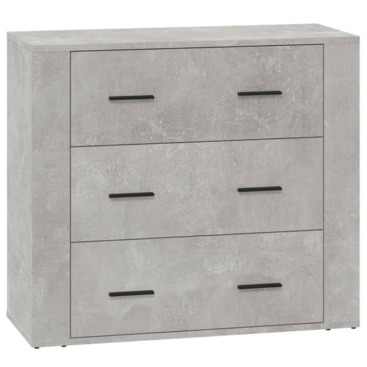 Sideboard Betongrau 80x33x70 cm Holzwerkstoff