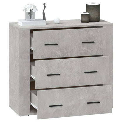 Sideboard Betongrau 80x33x70 cm Holzwerkstoff