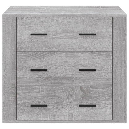 Sideboard Grau Sonoma 80x33x70 cm Holzwerkstoff