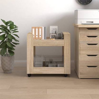 Bürowagen Sonoma-Eiche 60x45x60 cm Holzwerkstoff