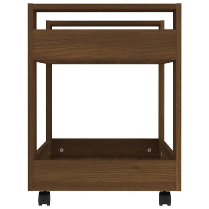 Bürowagen Braun Eichen-Optik 60x45x60 cm Holzwerkstoff