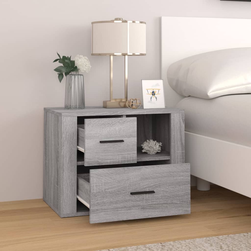 Nachttisch Grau Sonoma 60x36x45 cm Holzwerkstoff
