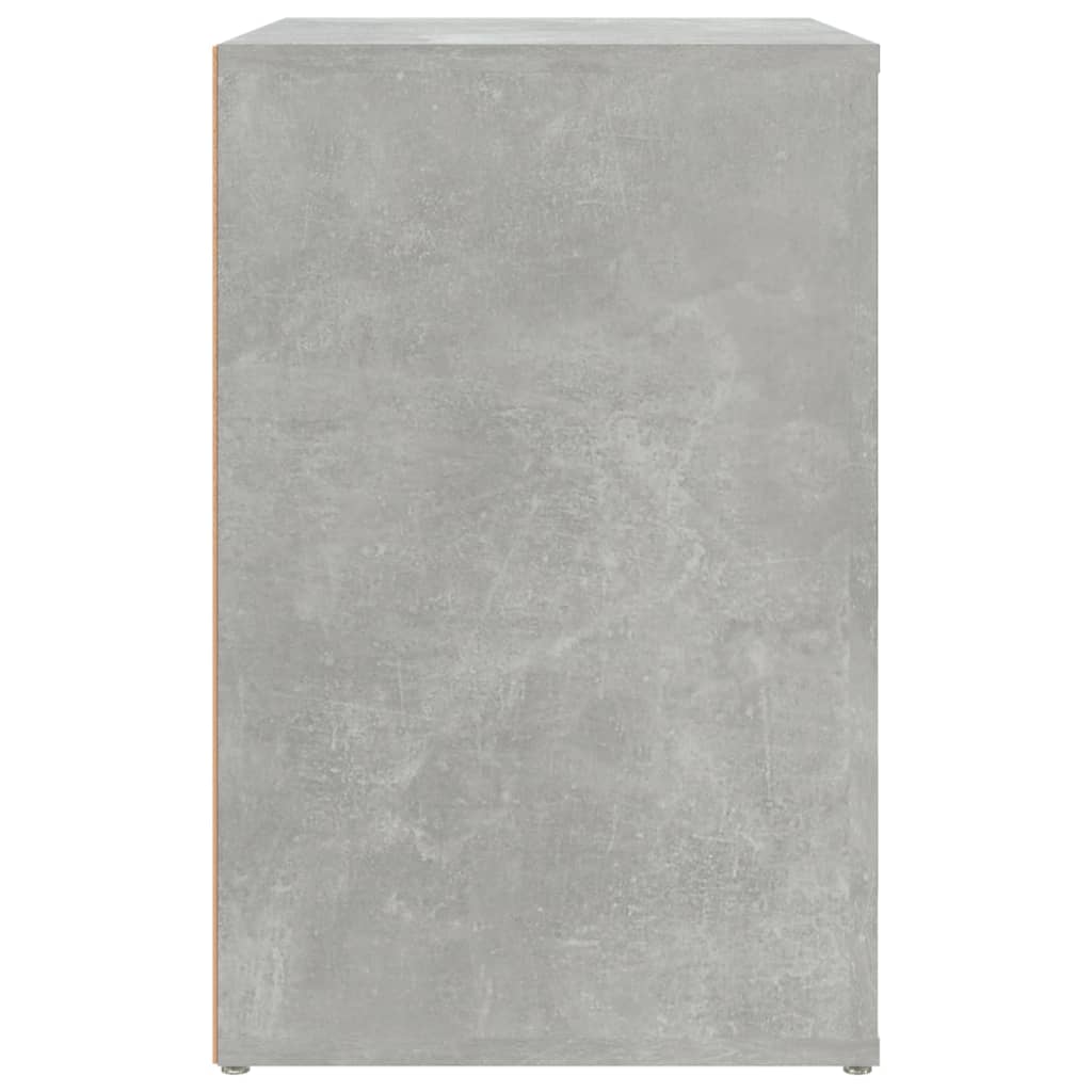 Schuhschrank Betongrau 130x35x54 cm Holzwerkstoff