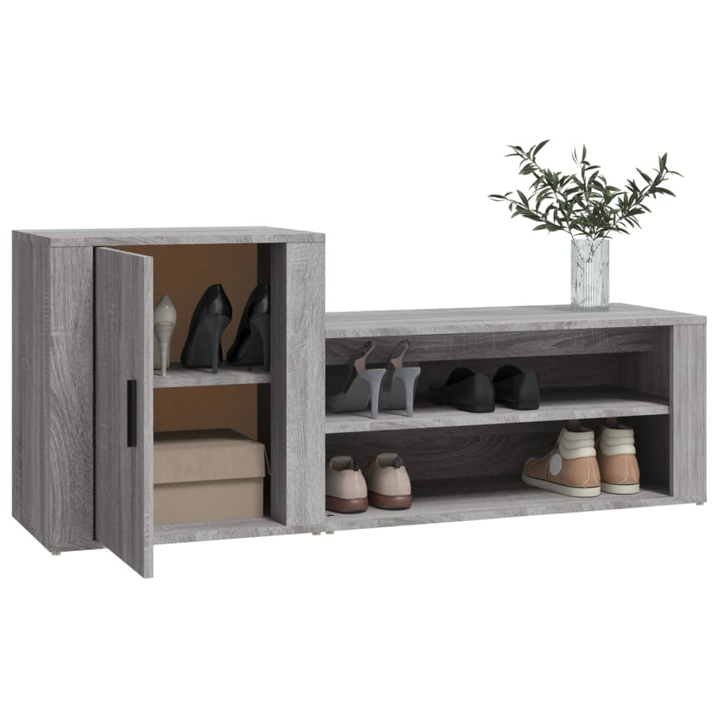 Skoskab Grå Sonoma 130x35x54 cm Træmateriale