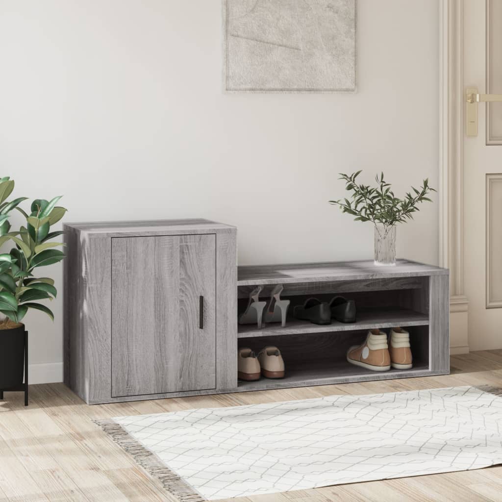 Skoskab Grå Sonoma 130x35x54 cm Træmateriale