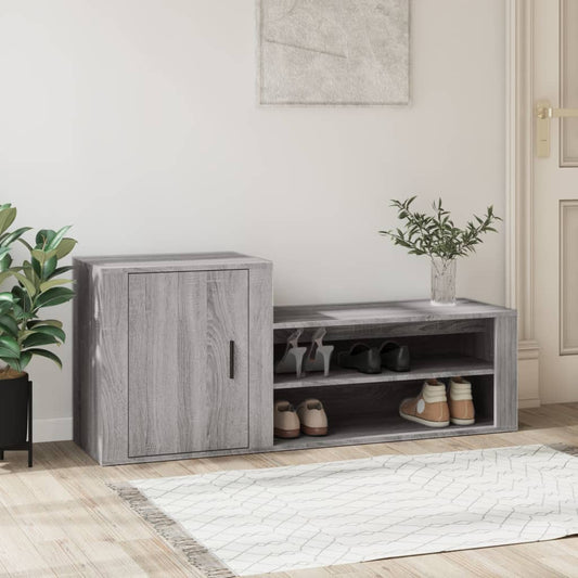 Skoskab Grå Sonoma 130x35x54 cm Træmateriale