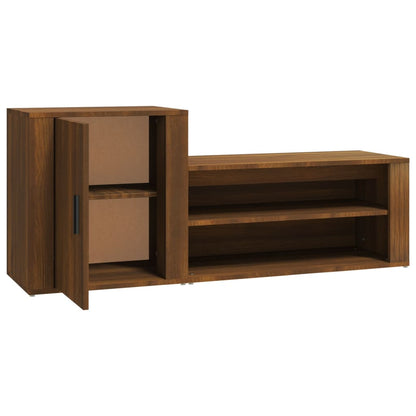 Skoskab Brun Eg Look 130x35x54 cm Træmateriale