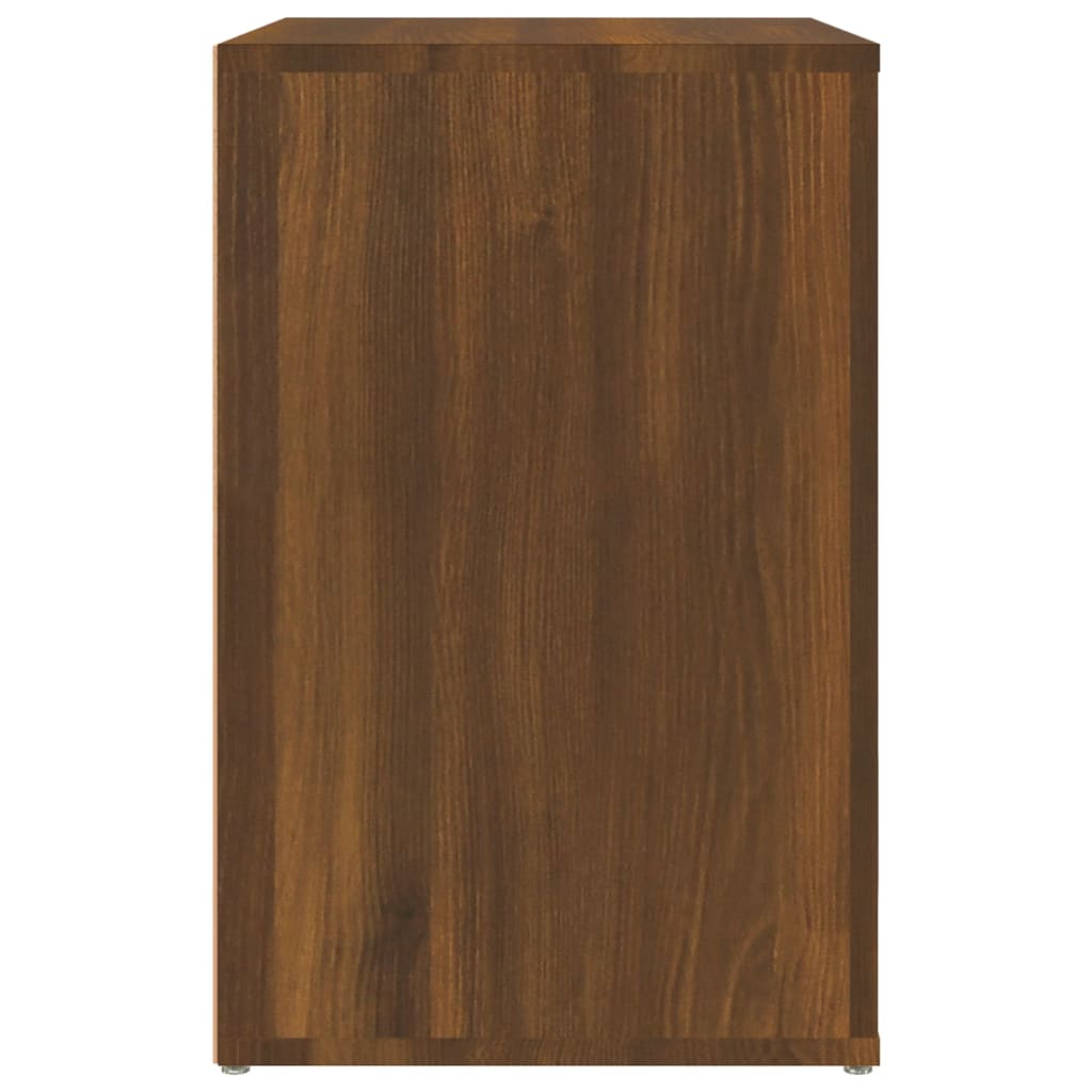 Skoskab Brun Eg Look 130x35x54 cm Træmateriale