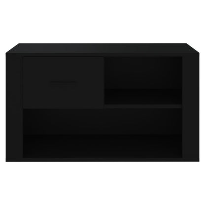 Schuhschrank Schwarz 80x35x45 cm Holzwerkstoff
