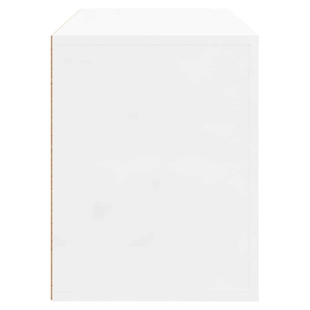 Skoskab højglans hvid 80x35x45 cm træmateriale
