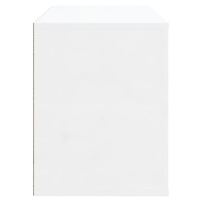 Skoskab højglans hvid 80x35x45 cm træmateriale
