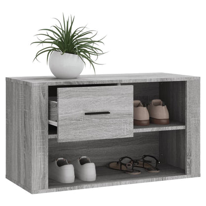 Schuhschrank Grau Sonoma 80x35x45 cm Holzwerkstoff