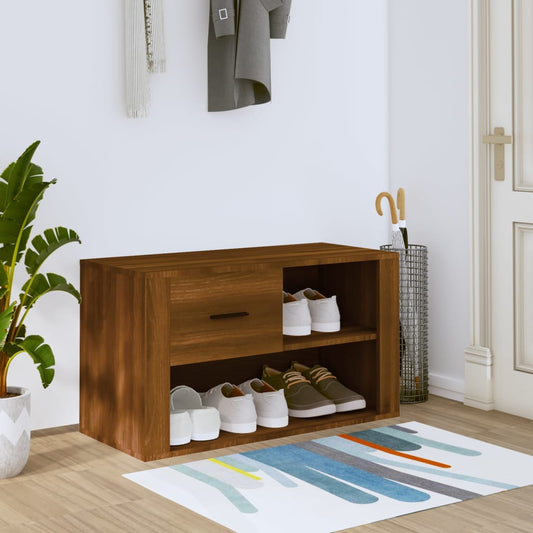 Skoskab Brun Eg Look 80x35x45 cm Træmateriale