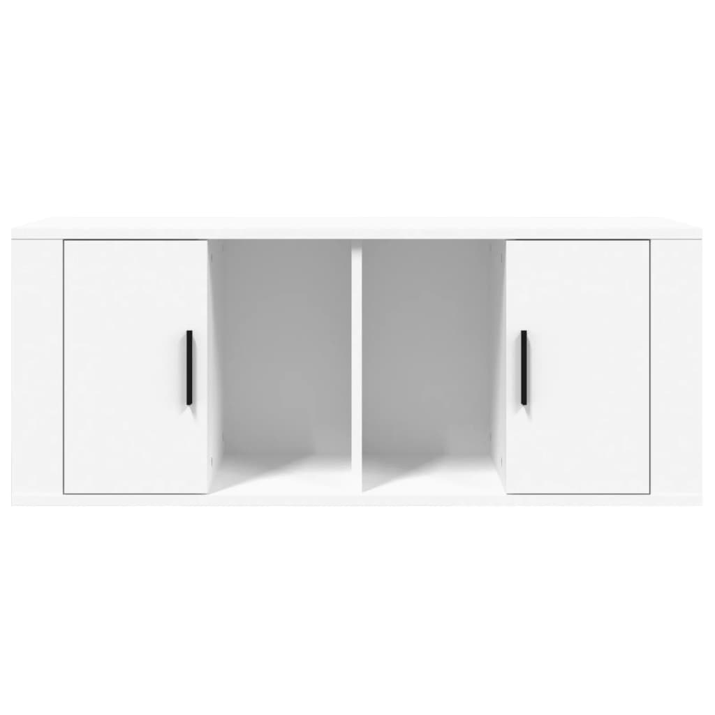 TV-skab Hvid 100x35x40 cm Træ Materiale