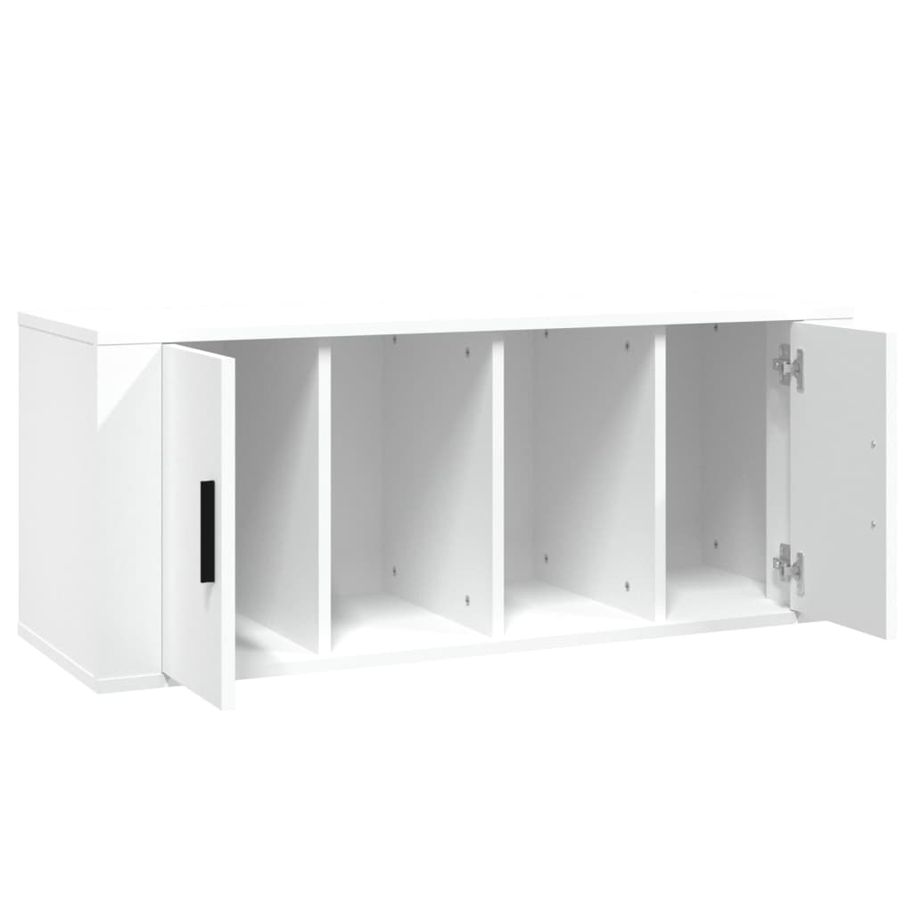 TV-skab Hvid 100x35x40 cm Træ Materiale