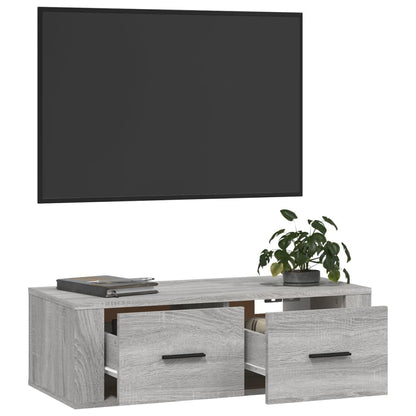 TV vægskab grå Sonoma 80x36x25 cm træmateriale