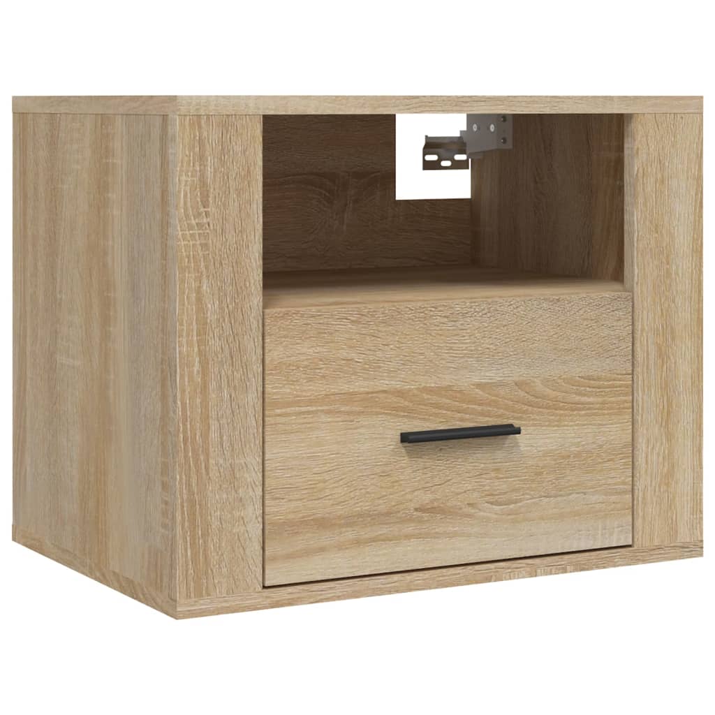 Væghængt sengebord Sonoma eg 50x36x40 cm