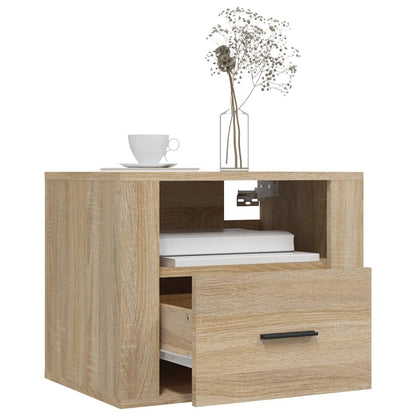 Væghængt sengebord Sonoma eg 50x36x40 cm