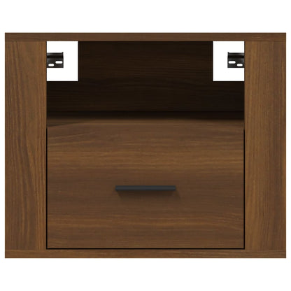 Wand-Nachttische 2 Stk. Braun Eichen-Optik 50x36x40 cm