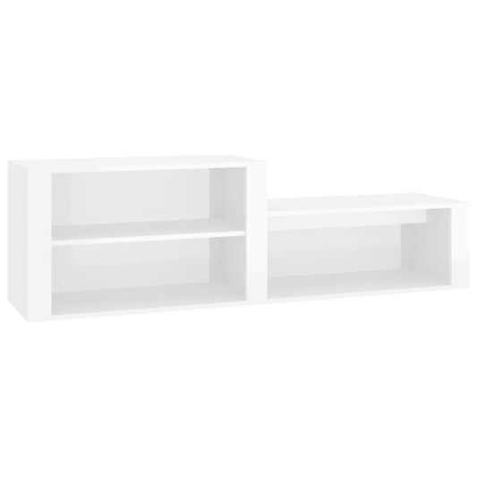 Skoskab højglans hvid 150x35x45 cm træmateriale