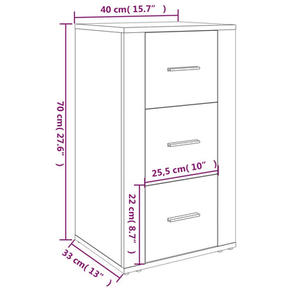 Sideboard Grau Sonoma 40x33x70 cm Holzwerkstoff