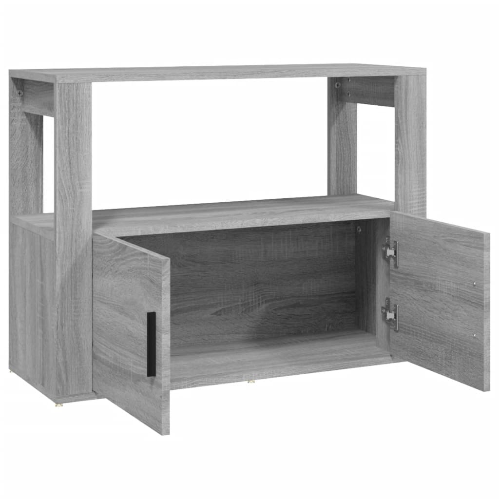Sideboard Grau Sonoma 80x30x60 cm Holzwerkstoff
