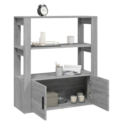 Sideboard Grau Sonoma 80x30x90 cm Holzwerkstoff