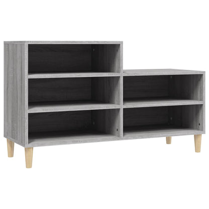 Schuhregal Grau Sonoma 102x36x60 cm Holzwerkstoff