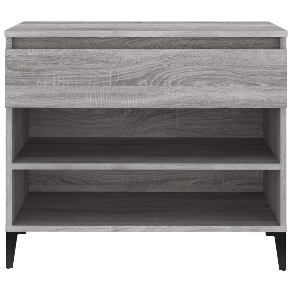 Schuhregal Grau Sonoma 70x36x60 cm Holzwerkstoff