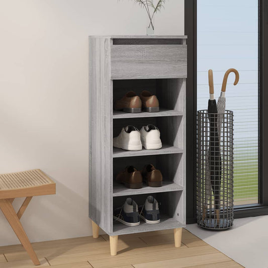 Schuhschrank Grau Sonoma 40x36x105 cm Holzwerkstoff