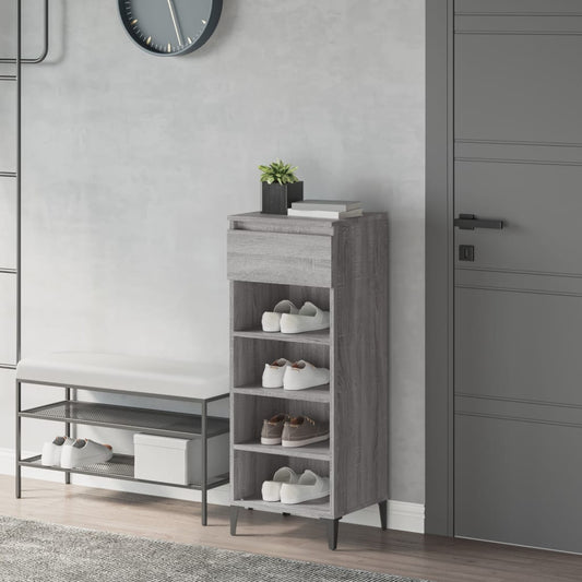 Schuhregal Grau Sonoma 40x36x105 cm Holzwerkstoff