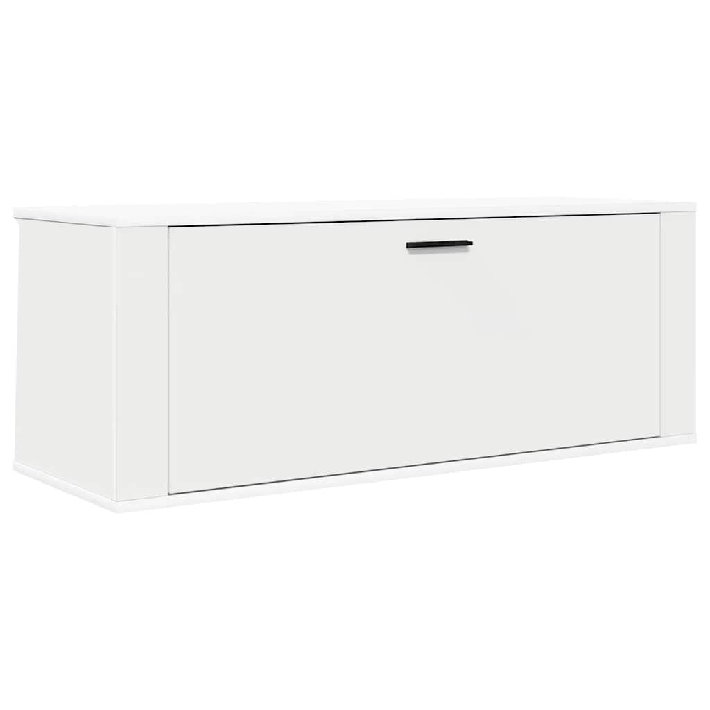 Wand-Schuhschrank Weiß 100x35x38 cm Holzwerkstoff