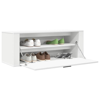Wand-Schuhschrank Weiß 100x35x38 cm Holzwerkstoff