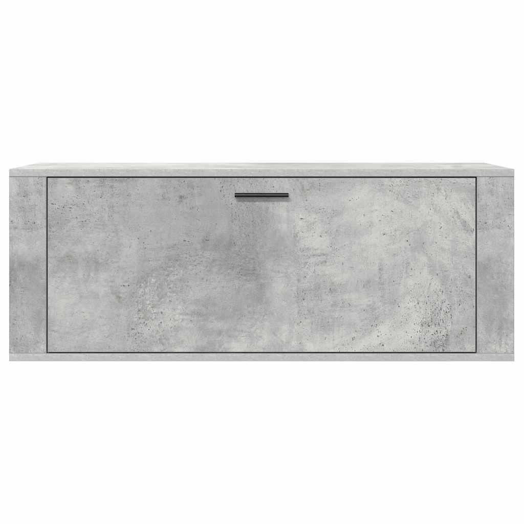 Wand-Schuhschrank Betongrau 100x35x38 cm Holzwerkstoff