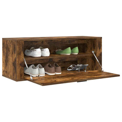 Wand-Schuhschrank Räuchereiche 100x35x38 cm Holzwerkstoff