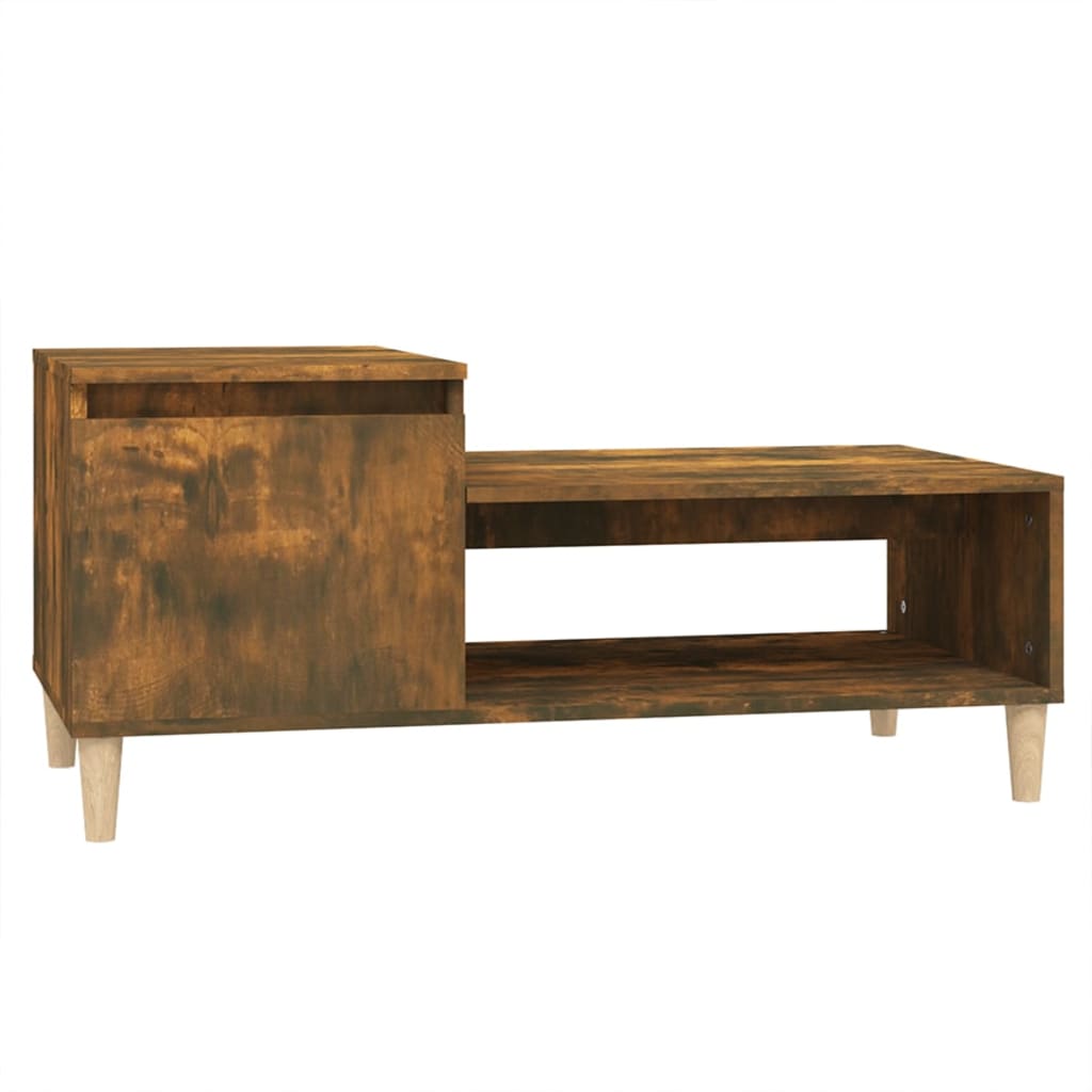 Sofabord røget eg 100x50x45 cm træmateriale