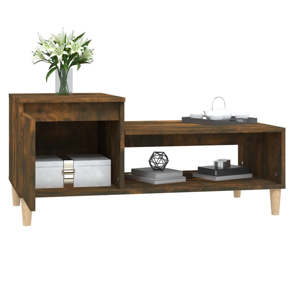 Sofabord røget eg 100x50x45 cm træmateriale