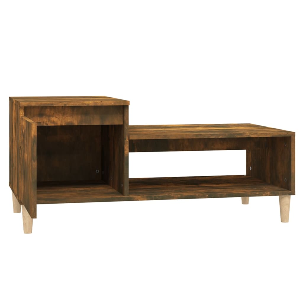 Sofabord røget eg 100x50x45 cm træmateriale