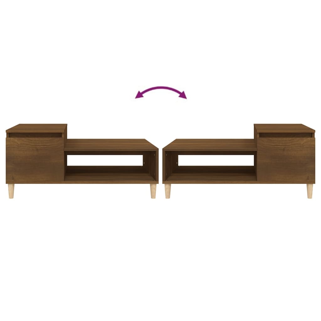 Couchtisch Braun Eichen-Optik 100x50x45 cm Holzwerkstoff