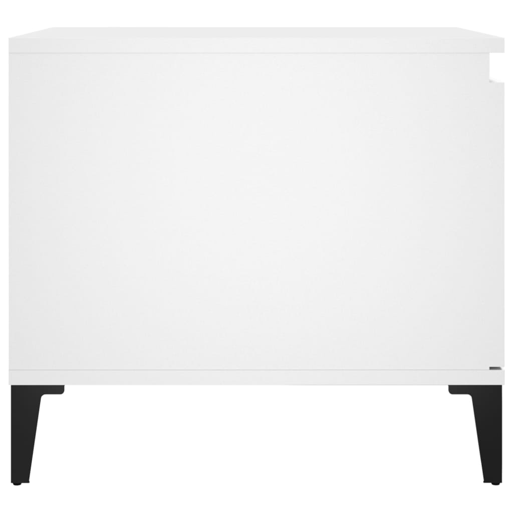 Sofabord Hvid 100x50x45 cm Træ Materiale