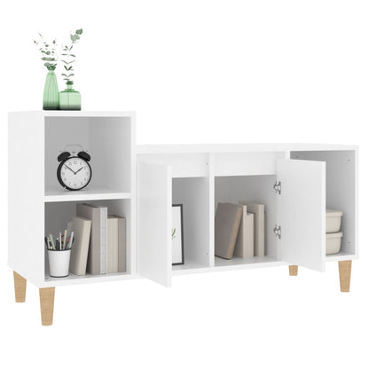 TV-skab Hvid 100x35x55 cm Træ Materiale