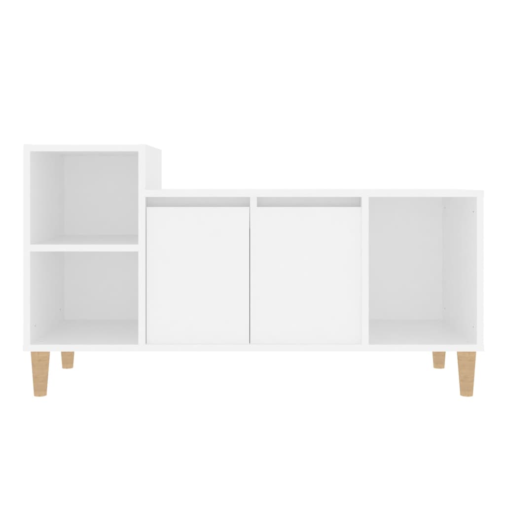 TV-skab Hvid 100x35x55 cm Træ Materiale