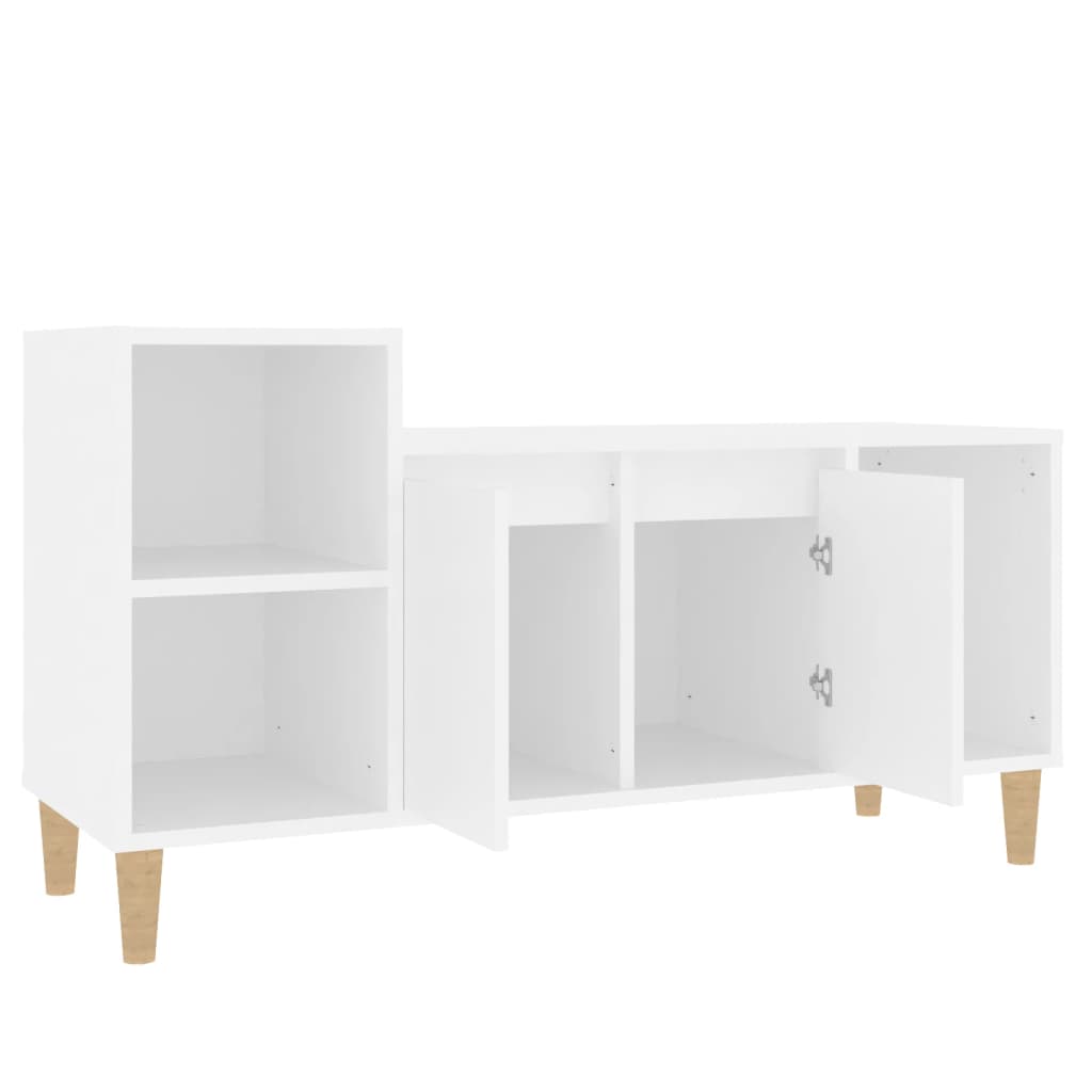 TV-skab Hvid 100x35x55 cm Træ Materiale